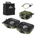 2 Burner Folding Camping Stove with Griddle P394785