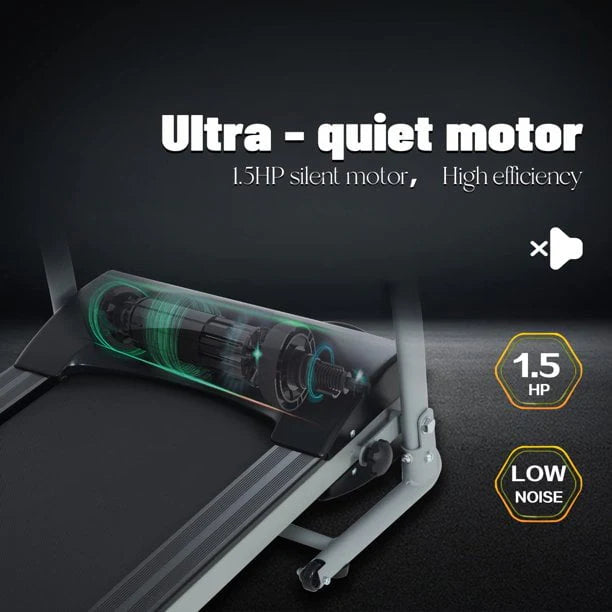 Foldable Electric Treadmill with Incline 230 LB Capacity D3902