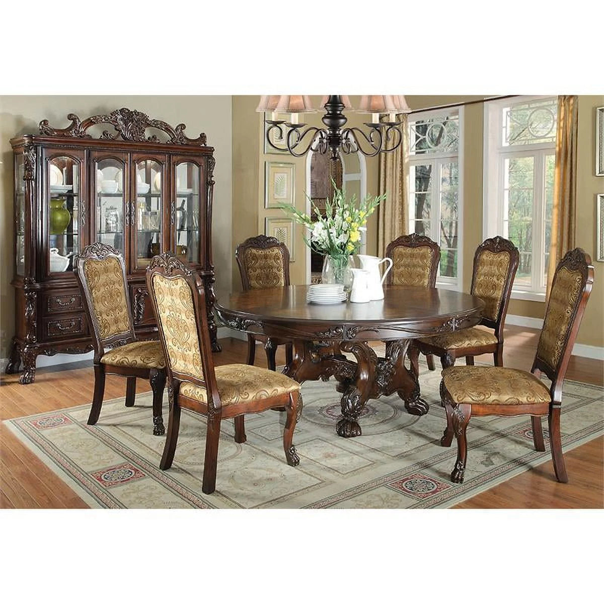 Solid Wood Padded Dining Chair Set of 2 A111