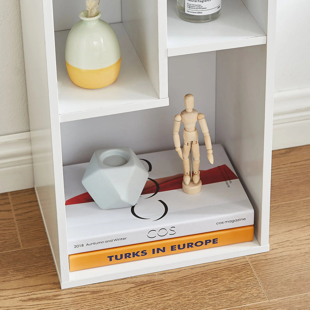 White 2-Tier Wood Bookcase Set of 2 V222
