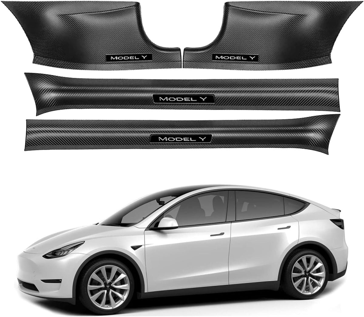 Matte Carbon Fiber ABS Door Sill Protector Set R557050