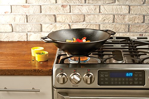 14 Inch Seasoned Cast Iron Wok H902