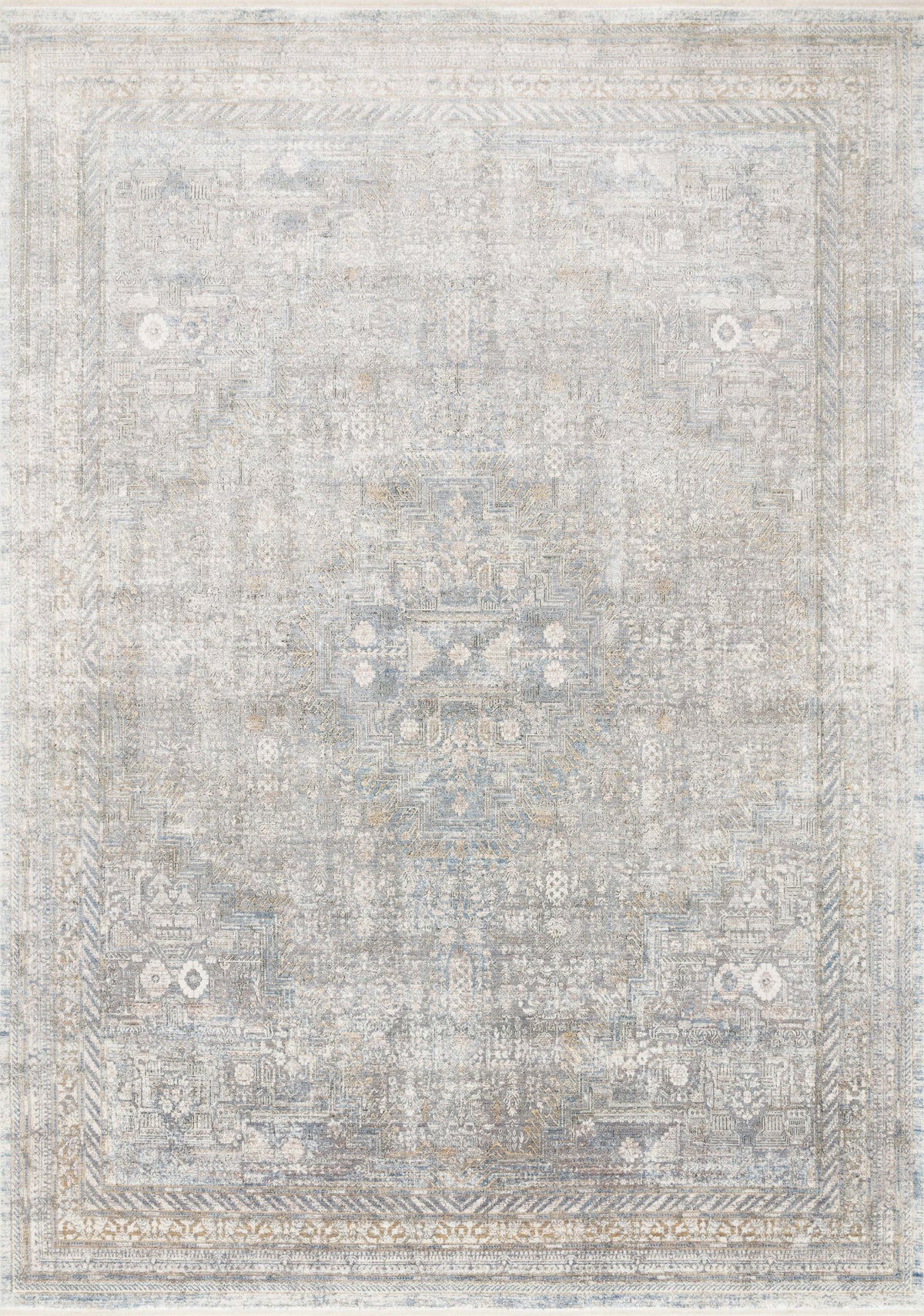 Silver Multi 2'8 x 7'9 Rug B4522