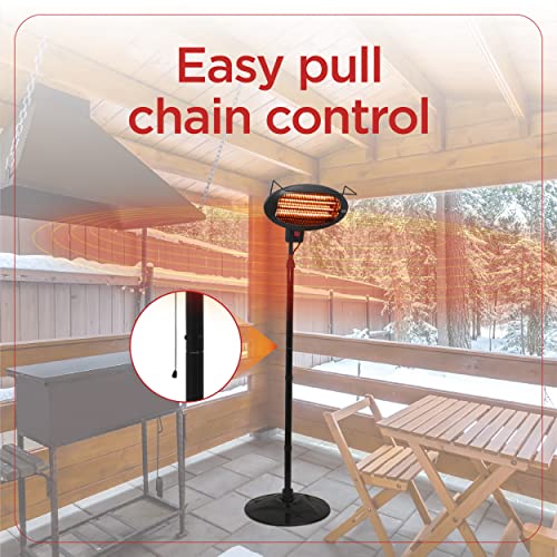 Patio Floor Electric Heater with 3 Heat Settings A97710
