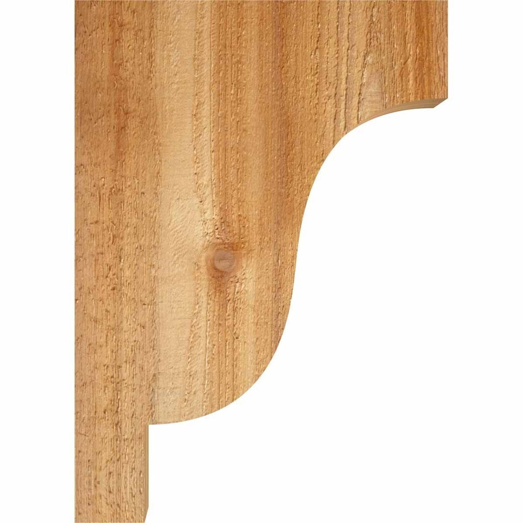 6x22W x 10x22D x 10x22H Rough Sawn Corbel, Western Red Cedar V280314