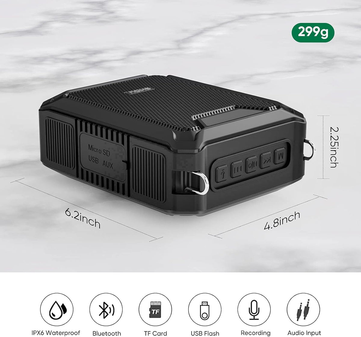 Portable Waterproof 18W Voice Amplifier O18355