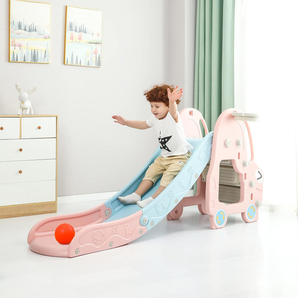 Kids Playground Slide with Basketball Hoop K21850