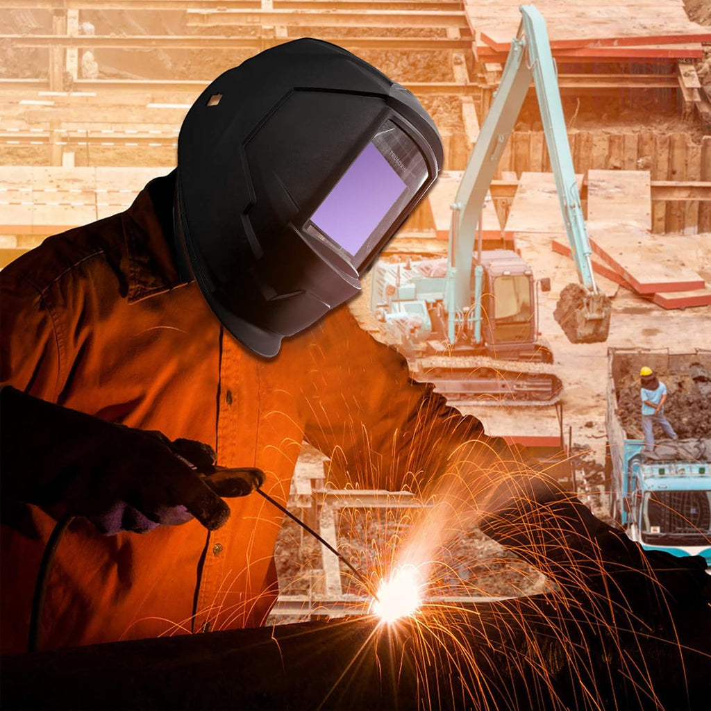 Large Viewing Screen Solar Powered Auto Darkening Welding Helmet, 4 Sensor, Pack of 2 S233