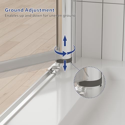 Chrome Semi Frameless Pivot Swing Shower Door, 32 in.W X 72 in.H, Clear Glass U749