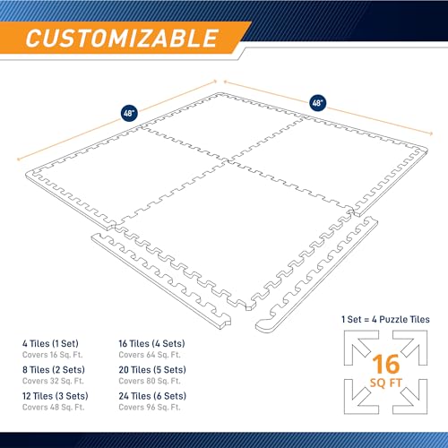 Interlocking Dual Density Rubber Top EVA Foam Floor Mat E786