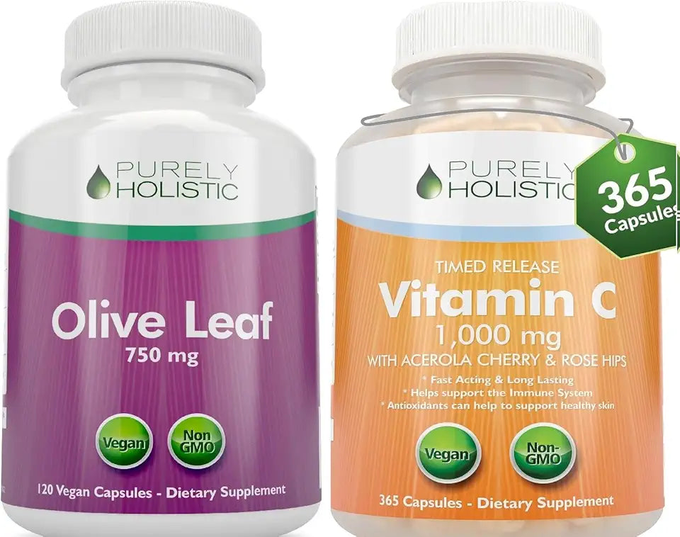Olive Leaf Extract 750mg Vitamin C 1000mg Vegan Capsules K857