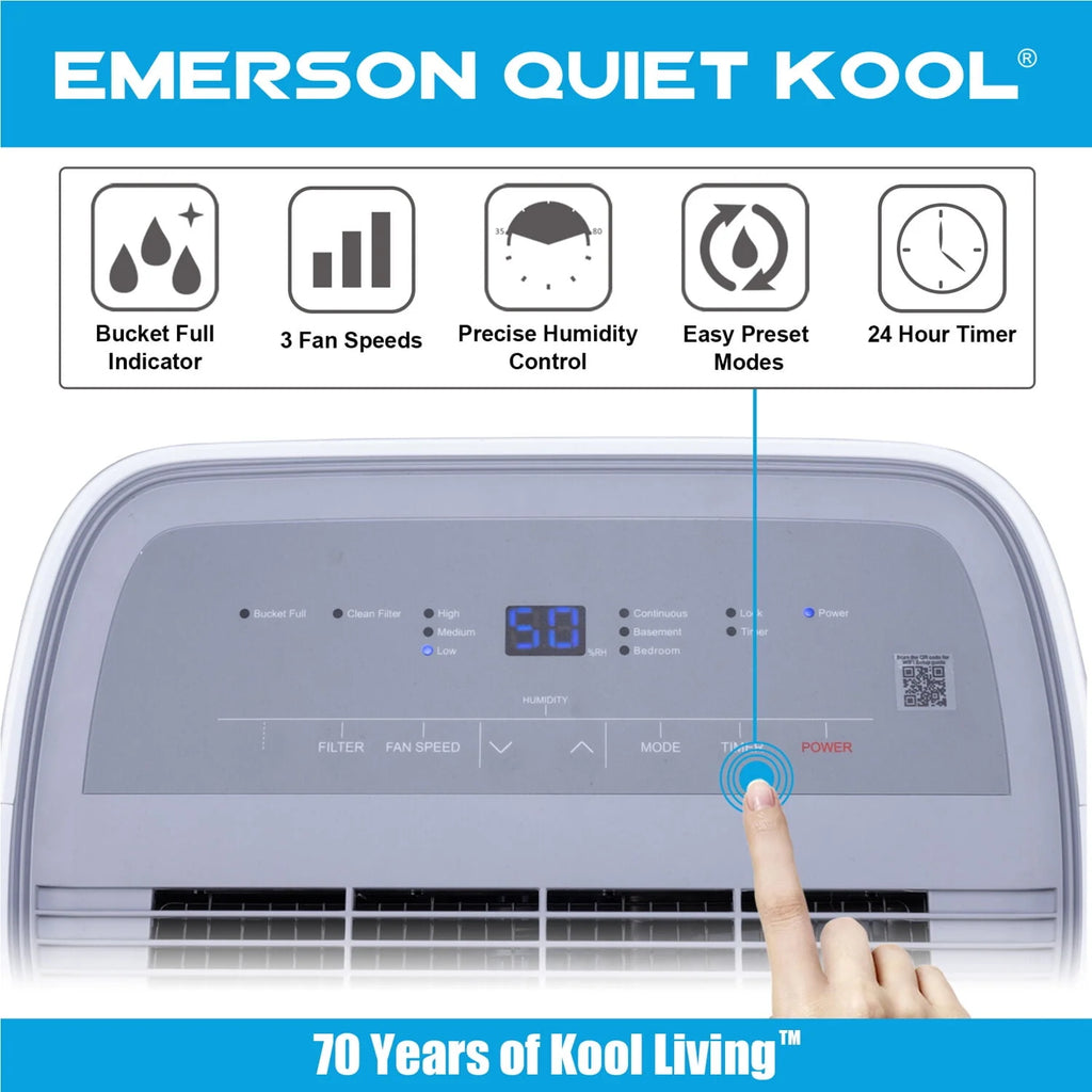 40 Pint Dehumidifier with Front-Access Collection Bucket & 24-Hour Timer G9514