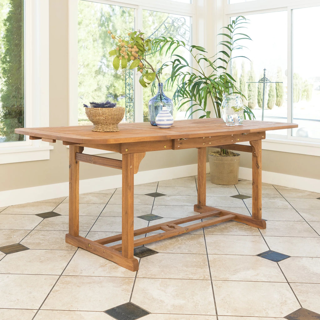 Acacia Wood Extendable Dining Table S607266