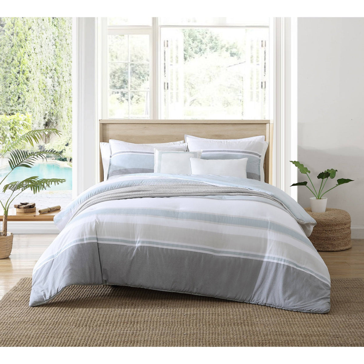 Cotton Blue Comforter Bonus Set (Twin - Twin XL) Q2360