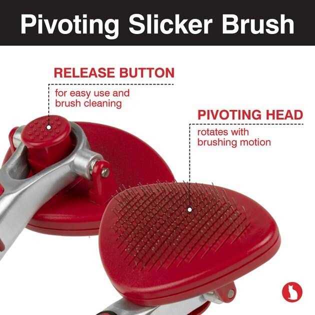 Self Cleaning Pivoting Cat Brush V48624