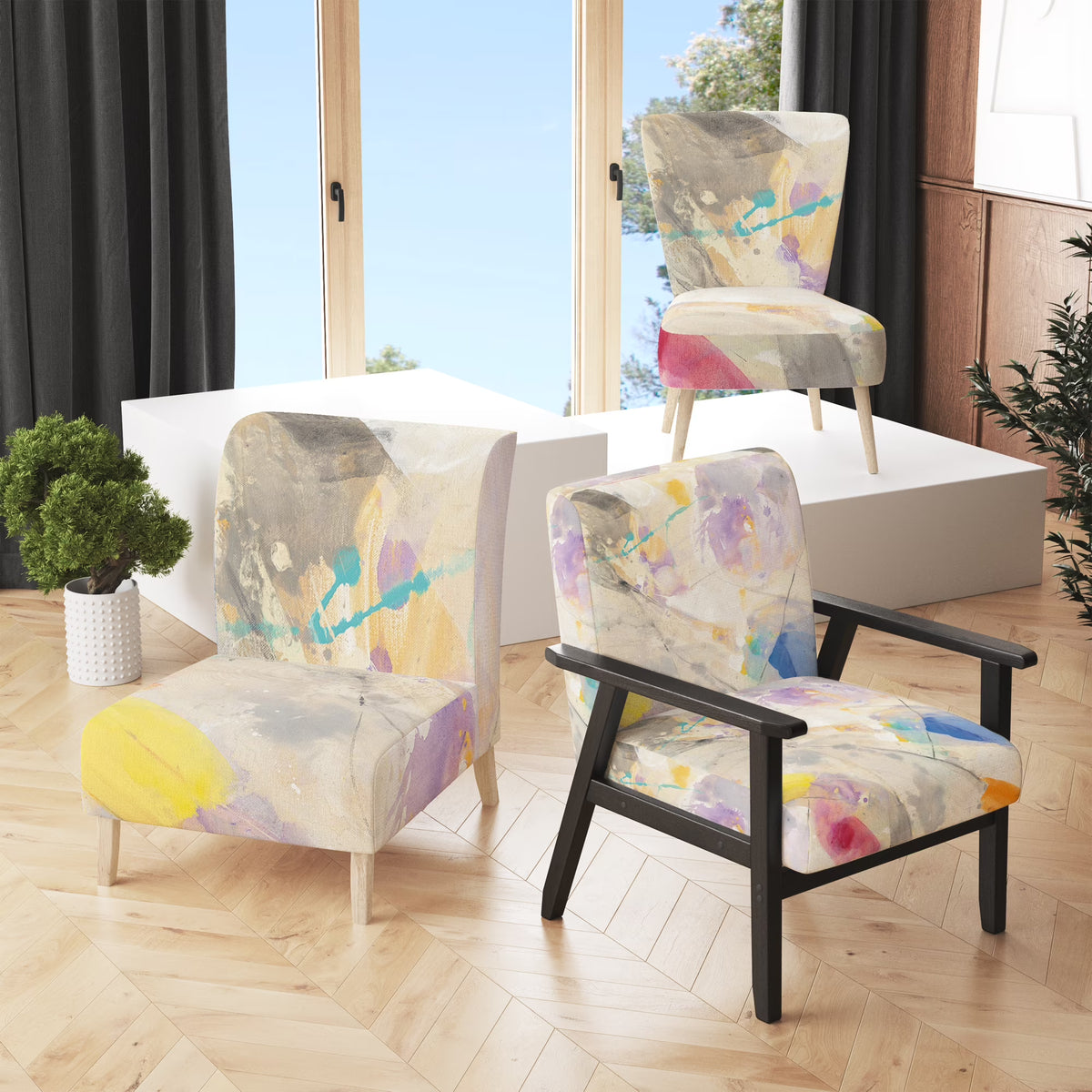Upholstered Modern Accent Chair X550129