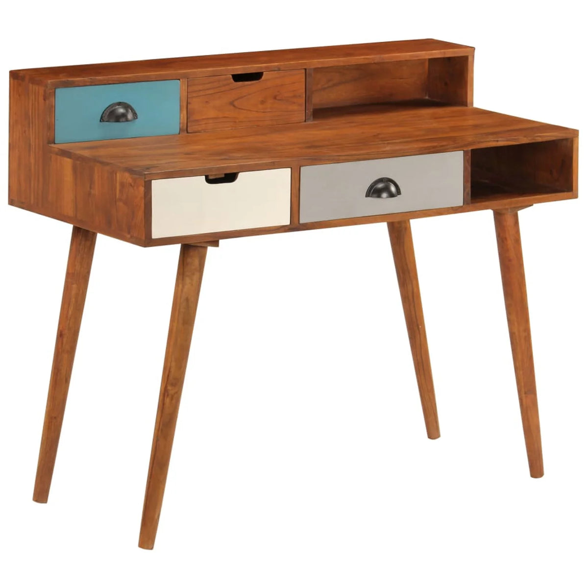 Acacia Wood Writing Desk with 4 Drawers L2095
