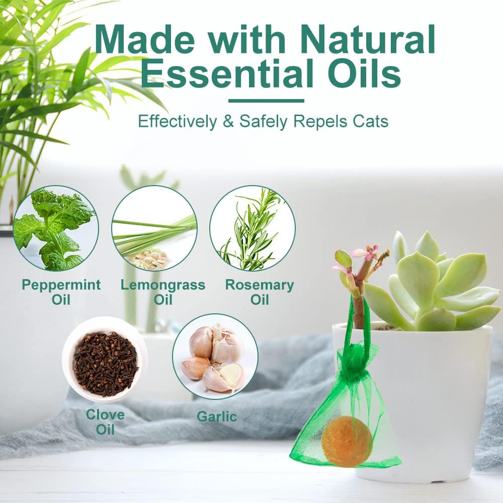 10 Pack Natural Peppermint Oil Cat Deterrent M620783