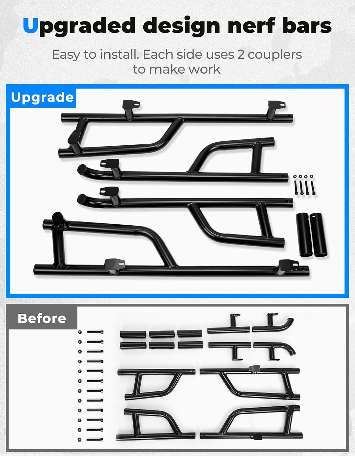 4 Seater Black Steel Side Bumper F917195