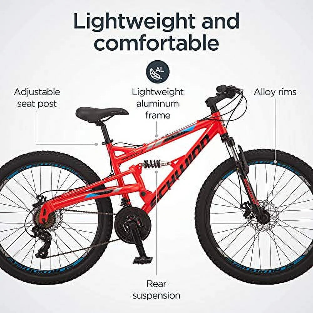 26 In. Wheels 24-Speed Aluminum Full Suspension Mountain Bike F8932