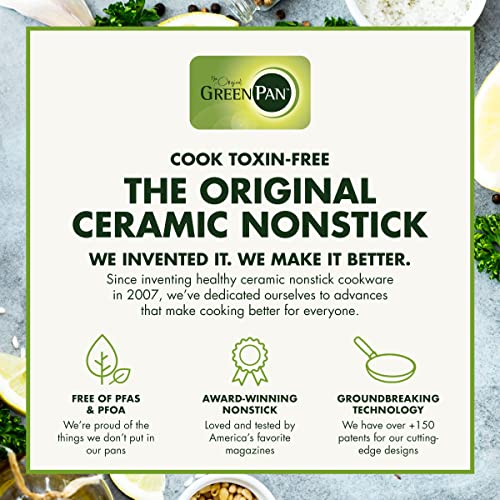 GreenPan Venice Pro Tri-Ply Stainless Steel Healthy Ceramic Nonstick 10" and 12" Frying Pan Skillet Set X3231