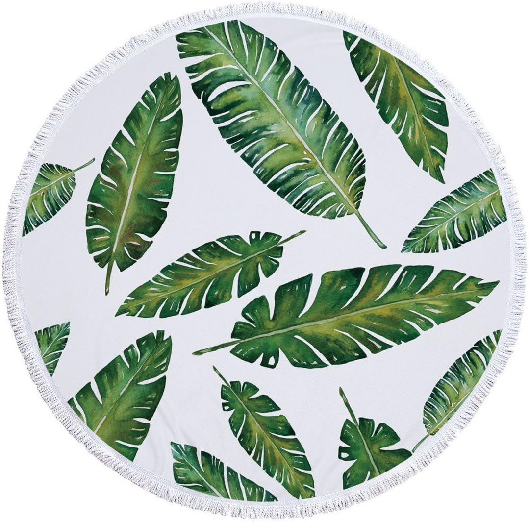 Round Beach Towel with Tassel S8618