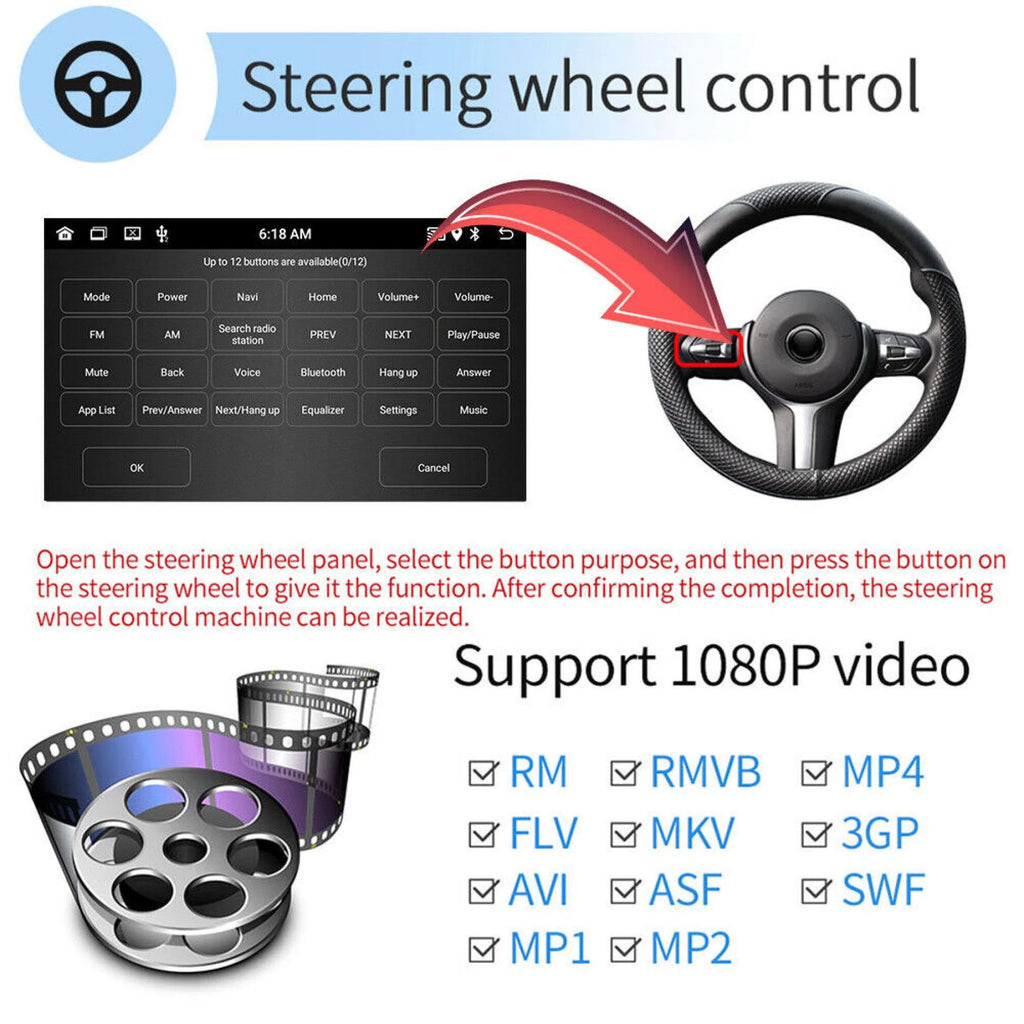 10 Inch Car Stereo Radio CarPlay Android 12 2+32GB J573