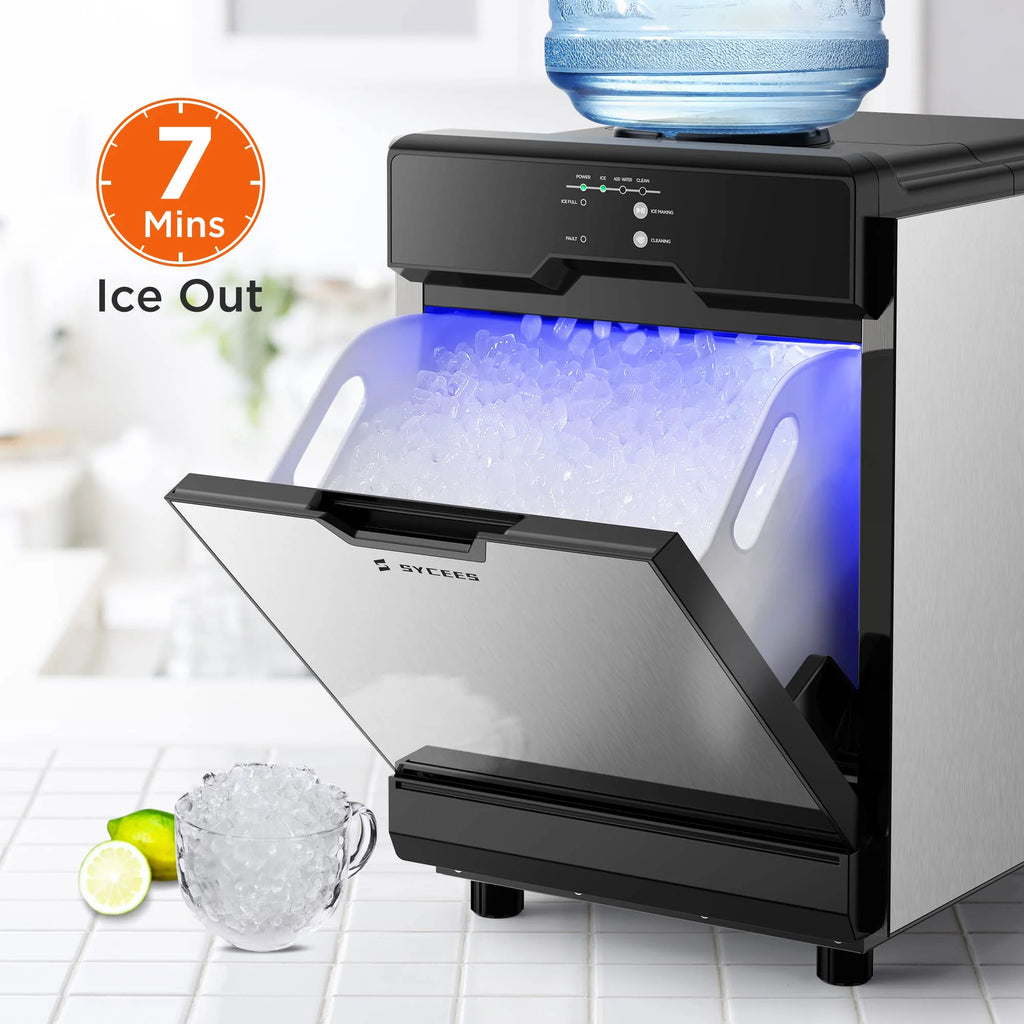 Portable Countertop Nugget Ice Maker, 55Lbs/24H, Self-Cleaning D70265
