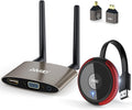 Wireless HDMI Transmitter and Receiver 165FT/50M Red, 5G Video Extender with Mini/Micro HDMI Adapter, HDMI VGA Dual Port H775217