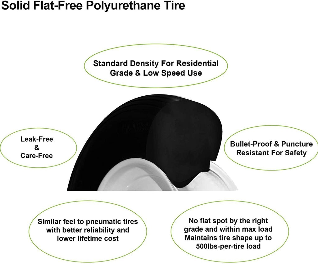 4.80/4.00-8 Solid Flat-Free Wheelbarrow Tire On Wheel D708