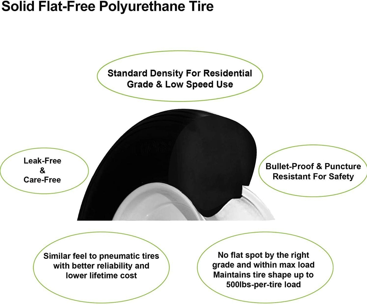 4.80/4.00-8 Solid Flat-Free Wheelbarrow Tire On Wheel D708
