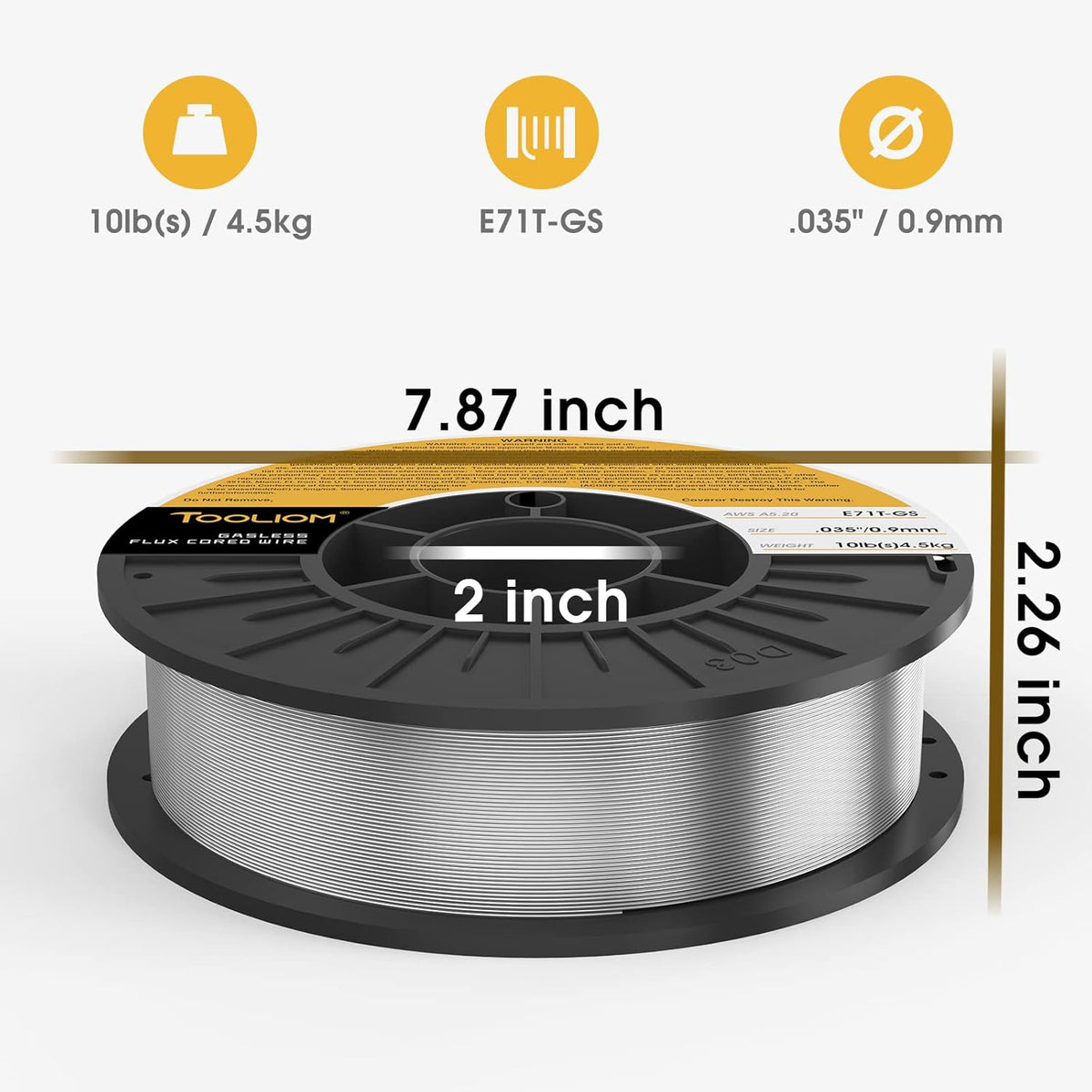 .035 Diameter 10-Pound Flux Core Carbon Steel Mig Welding Wire X5377