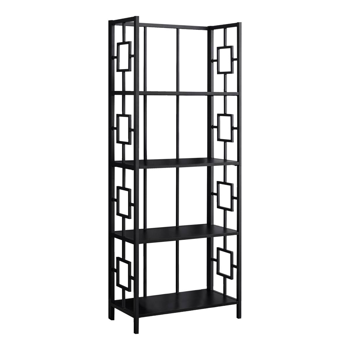 Black Metal Etagere Bookcase X8611