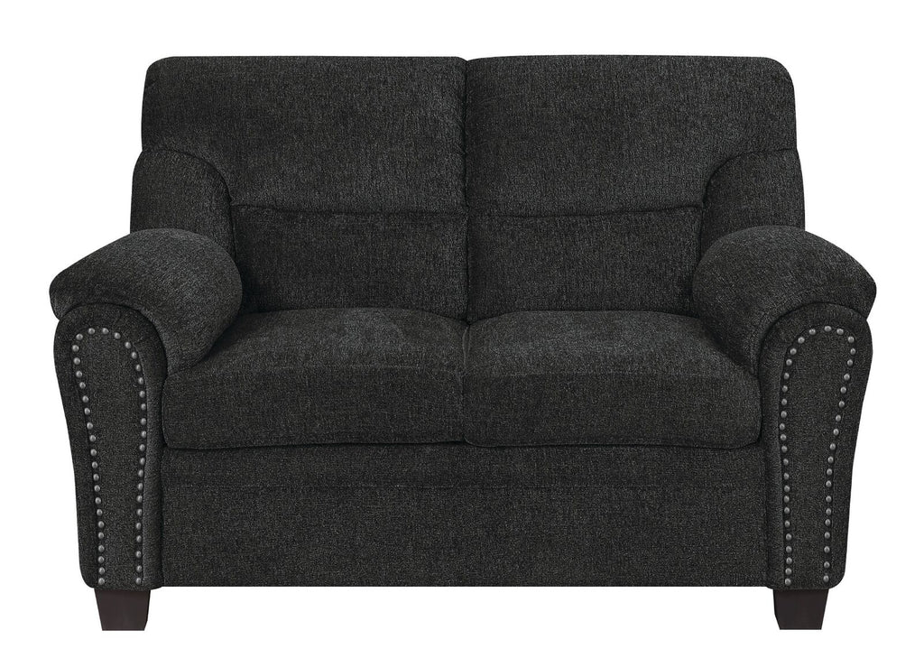Smokey Grey Upholstered Loveseat V72183