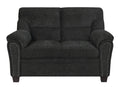 Smokey Grey Upholstered Loveseat V72183