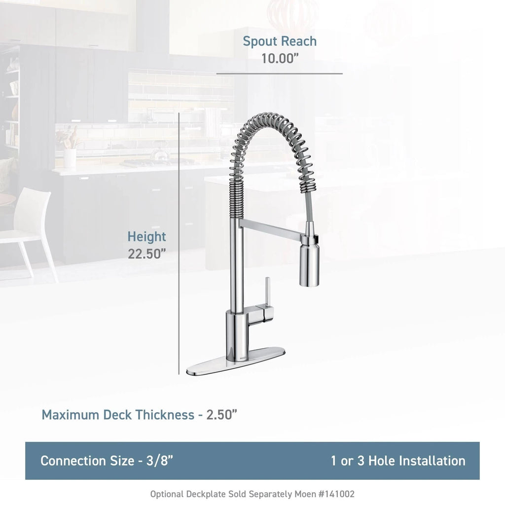 Black One-Handle Pulldown Kitchen Faucet I9975