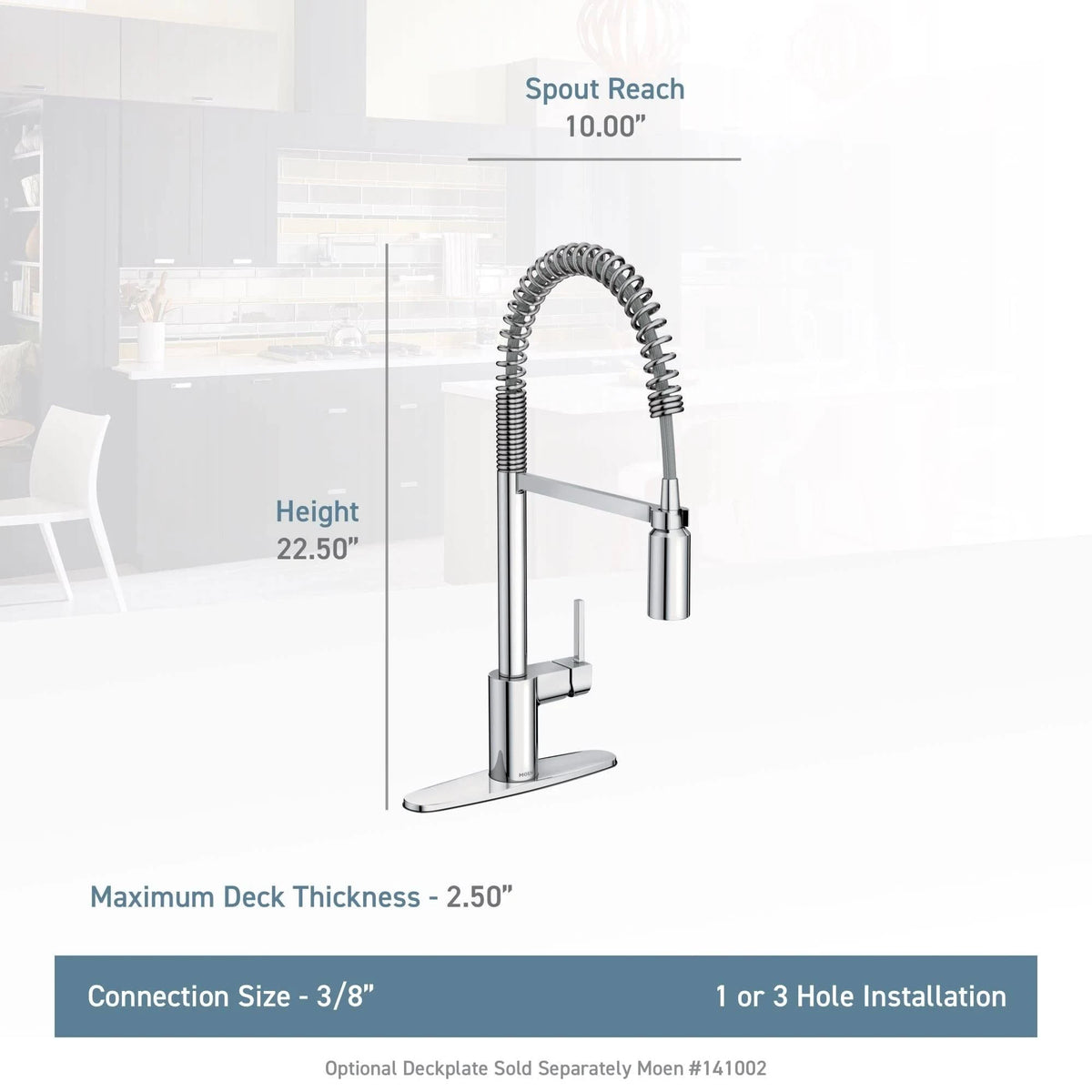 Black One-Handle Pulldown Kitchen Faucet I9975