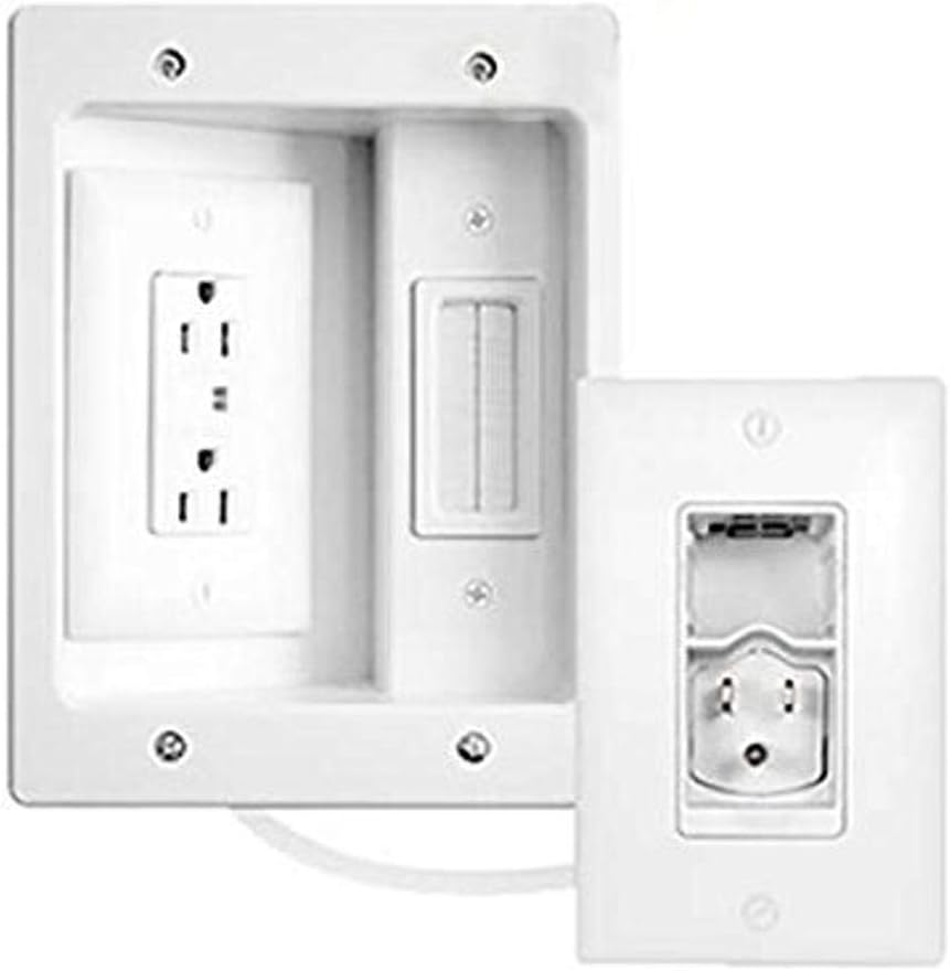 White In Wall TV Power Kit Pack of 2 I2252