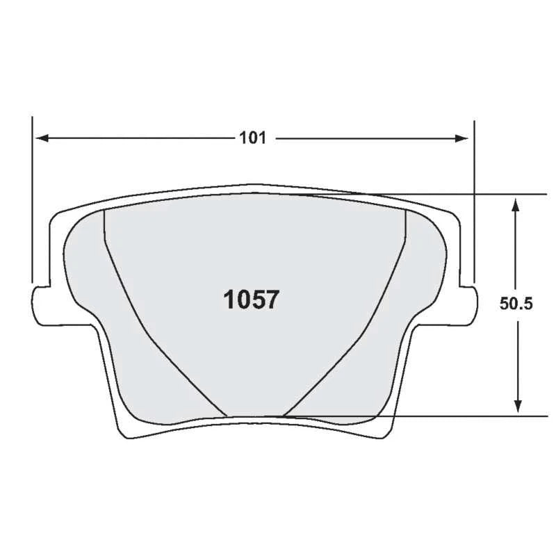Carbon Metallic Rear Disc Brake Pads M65715