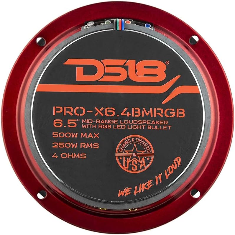 6.5 Midrange Car Speakers 4 Ohms 500W Max Y194826