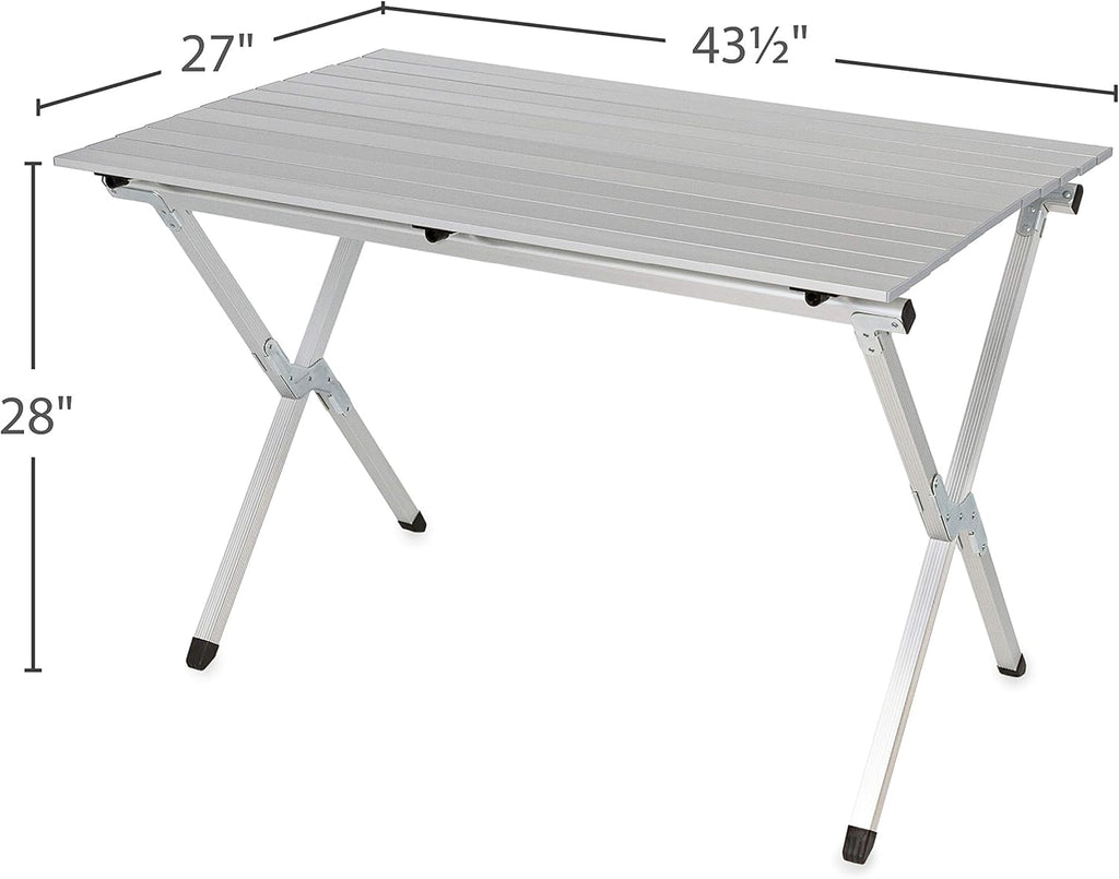 Aluminum Roll-Up Campsite Table with Carrying Bag A725572