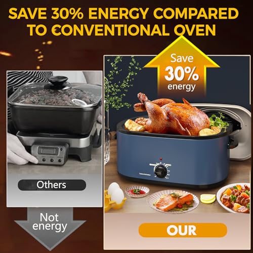 Silver Stainless Steel Electric Roaster Oven with Removable Pan and Rack P77139