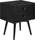 2 Piece 1 Drawer Solid Wood Nightstand Set U791214