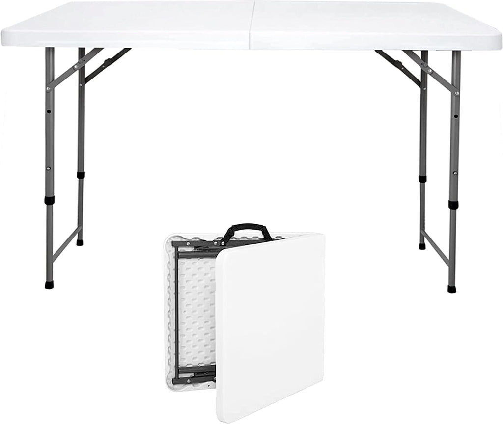 6 ft Folding Plastic Table with Handle J679619