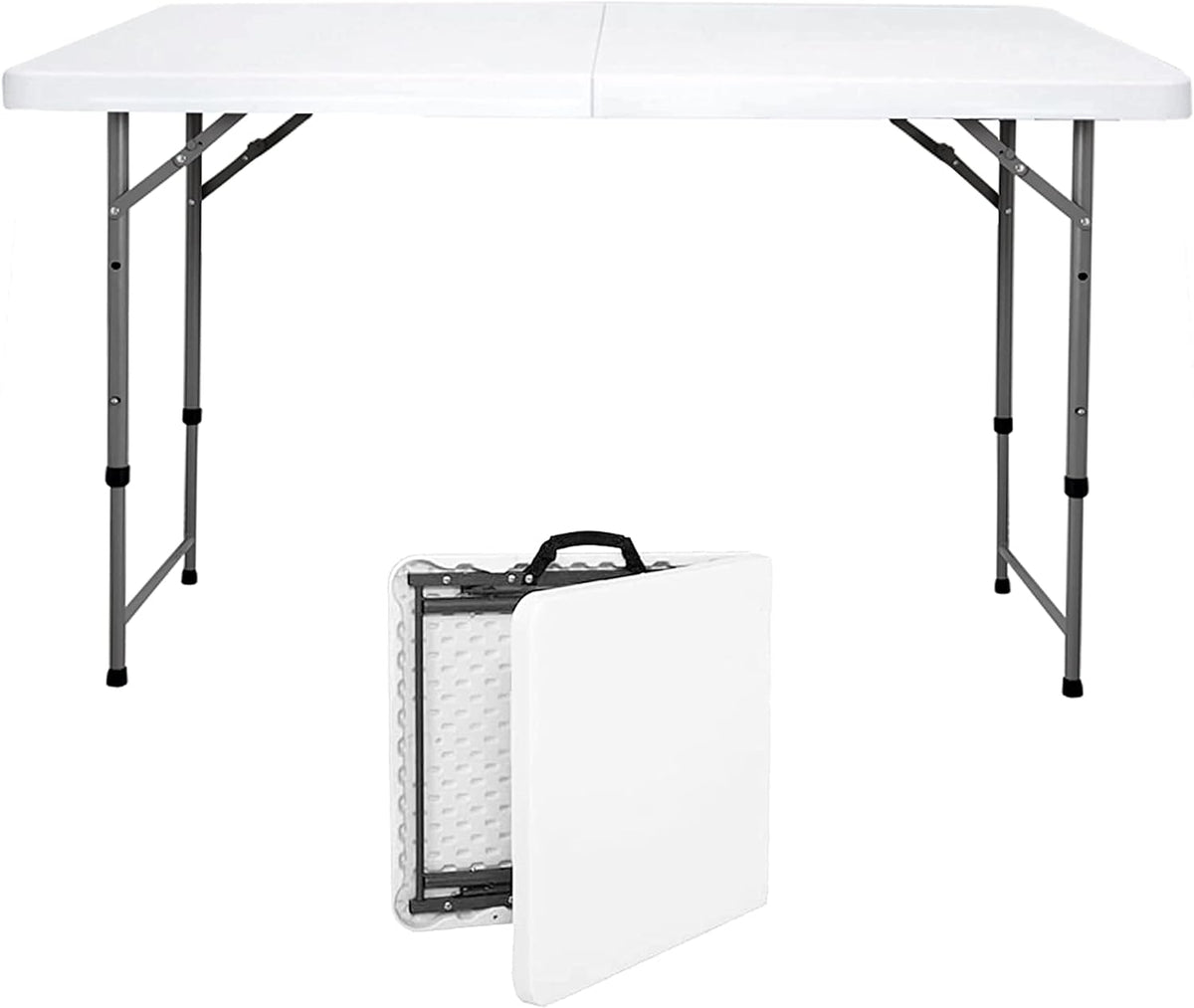 6 ft Folding Plastic Table with Handle J679619