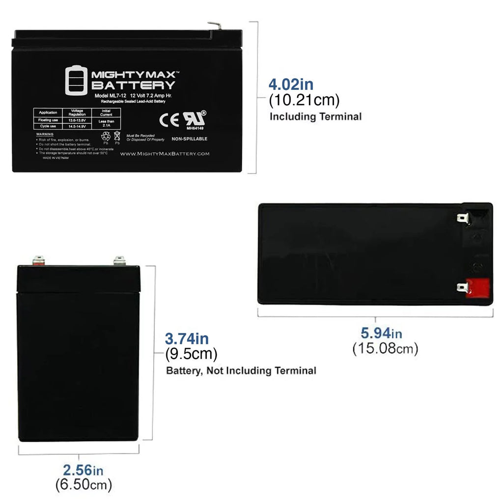 12V 7.2AH SLA Battery with Charger I50197
