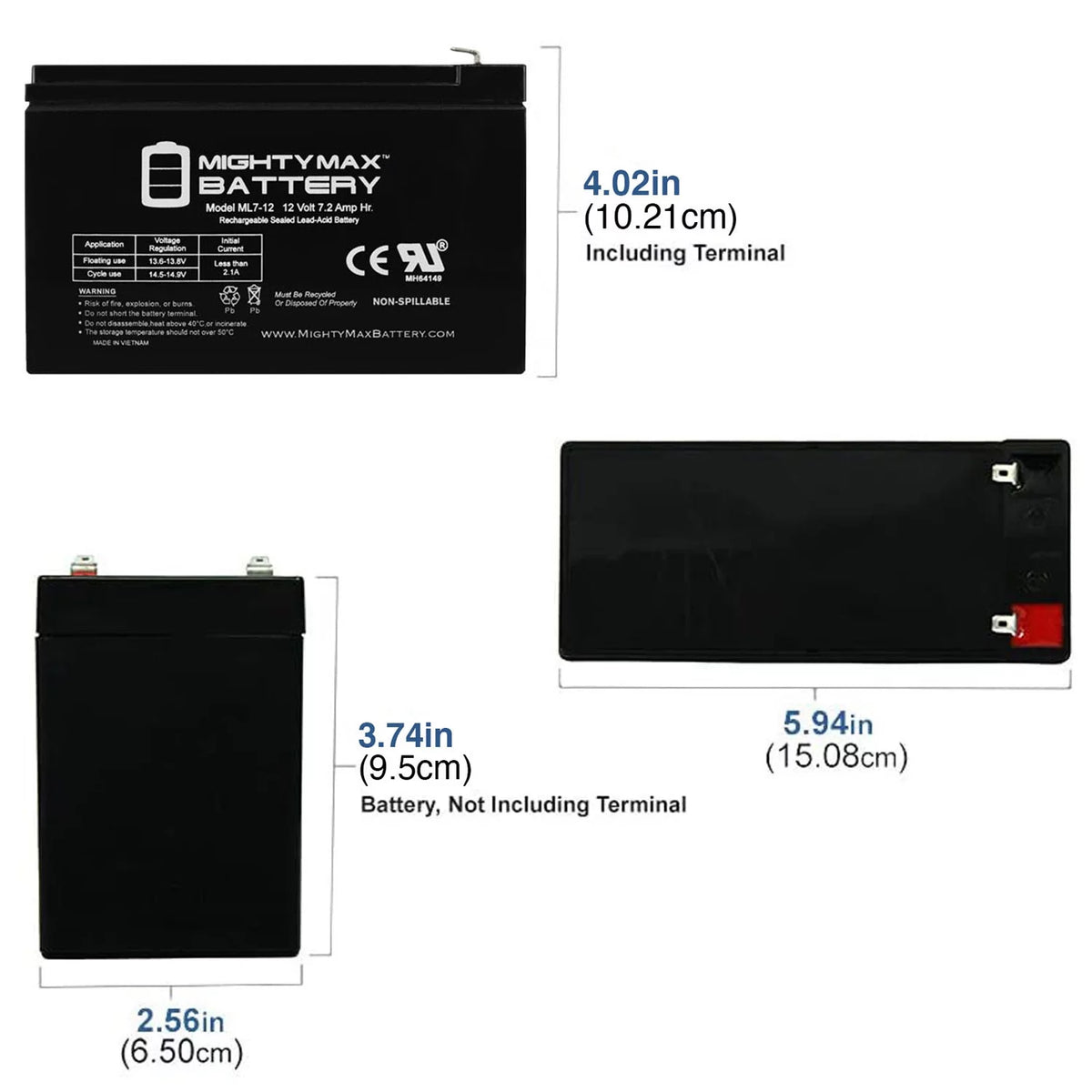 12V 7.2AH SLA Battery with Charger I50197