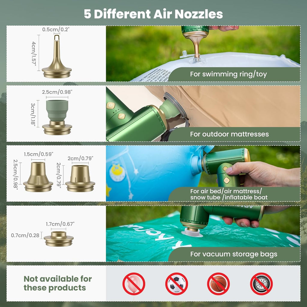 Portable Electric Air Pump with 2000mAh Battery E977