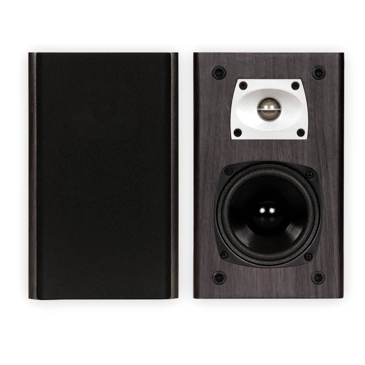 Black Bookshelf Speakers Surround Home Theater Speaker Pair M6116