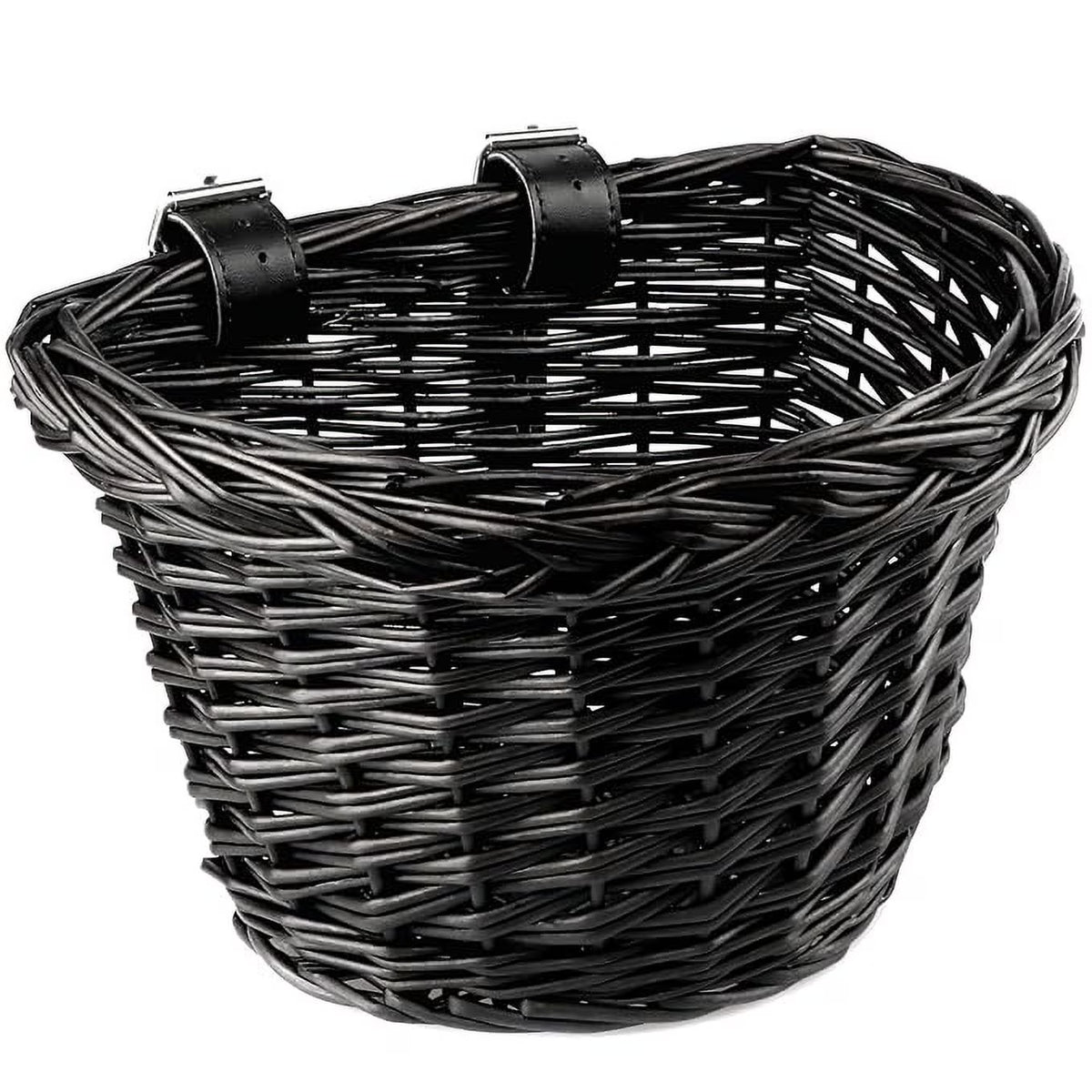 Black Wicker Kids Bike Basket F1015